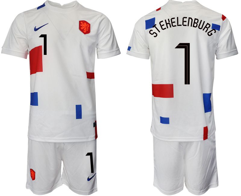 Men 2022 World Cup National Team Netherlands away white #1 Soccer Jersey->customized soccer jersey->Custom Jersey
